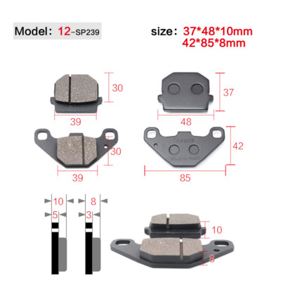 Frâne pentru motociclete Plăcuțe de frână cu disc față spate pantofi pentru ciclomotor 50cc 125cc 150cc 250cc CBR CRF CTCT CBX