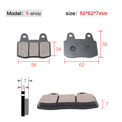 Frâne pentru motociclete Plăcuțe de frână cu disc față spate pantofi pentru ciclomotor 50cc 125cc 150cc 250cc CBR CRF CTCT CBX