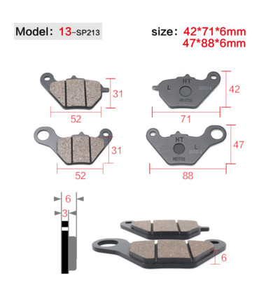Frâne pentru motociclete Plăcuțe de frână cu disc față spate pantofi pentru ciclomotor 50cc 125cc 150cc 250cc CBR CRF CTCT CBX