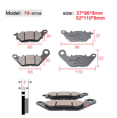 Frâne pentru motociclete Plăcuțe de frână cu disc față spate pantofi pentru ciclomotor 50cc 125cc 150cc 250cc CBR CRF CTCT CBX