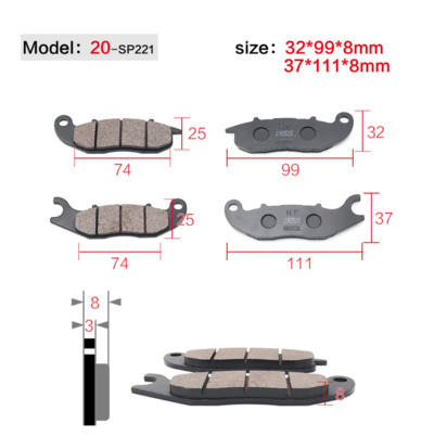 Frâne pentru motociclete Plăcuțe de frână cu disc față spate pantofi pentru ciclomotor 50cc 125cc 150cc 250cc CBR CRF CTCT CBX
