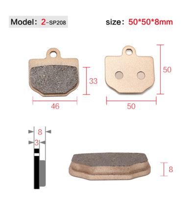 Frâne pentru motociclete Plăcuțe de frână cu disc față spate pantofi pentru ciclomotor 50cc 125cc 150cc 250cc CBR CRF CTCT CBX