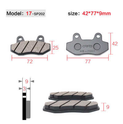 Frâne pentru motociclete Plăcuțe de frână cu disc față spate pantofi pentru ciclomotor 50cc 125cc 150cc 250cc CBR CRF CTCT CBX