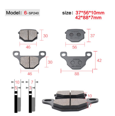 Frâne pentru motociclete Plăcuțe de frână cu disc față spate pantofi pentru ciclomotor 50cc 125cc 150cc 250cc CBR CRF CTCT CBX