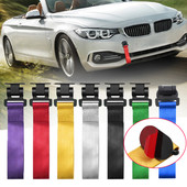 Curea de remorcare de curse din nailon de înaltă rezistență de 27 cm cu autocolante ABS Cureaua de remorcare cu panglică de design de curse Autocolante universale pentru bara de protecție