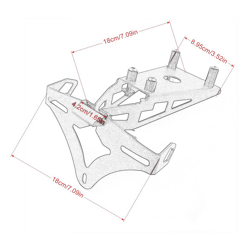 Suport pentru plăcuță de înmatriculare spate pentru coadă de motocicletă cu lumină LED pentru DUCATI 899 959 1199 1299 Panigale/S/R