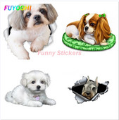 FUYOOHI Naljepnice za igranje Shih Tzu Pas Kućni ljubimac Životinja Vodootporna naljepnica PVC Naljepnica za automobile za automobile Dekoracije na braniku stražnjeg prozora prijenosnog računala