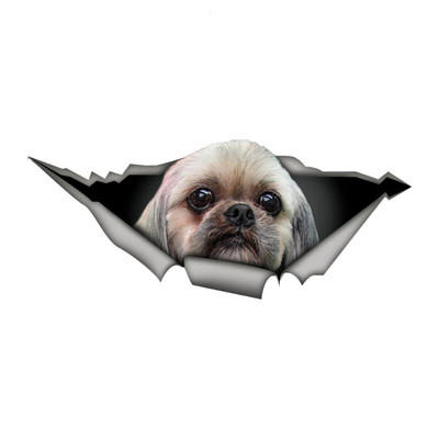 FUYOOHI Naljepnice za igranje Shih Tzu Pas Kućni ljubimac Životinja Vodootporna naljepnica PVC Naljepnica za automobile za automobile Dekoracije na braniku stražnjeg prozora prijenosnog računala