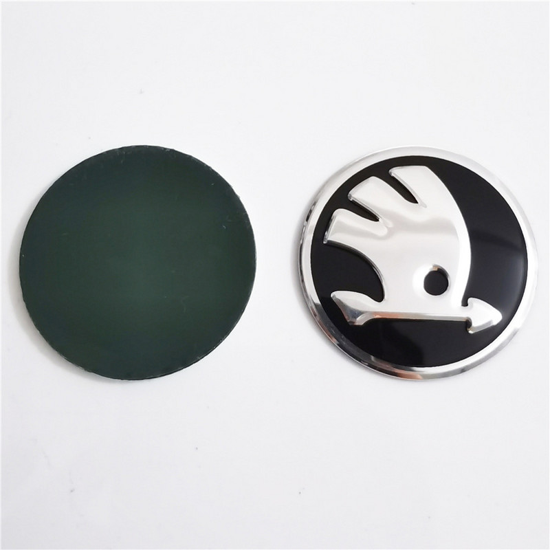 1kom 42 mm amblem za upravljač od aluminijske legure za Škodu Rapid Spaceback Superb Octavia Rapid Fabia Auto Interijer Dodaci