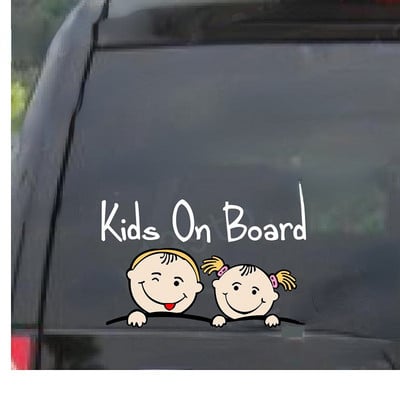 Autocolant pentru mașină KIDS Baby ON BOARD Decalcomanii pentru mașină/impermeabil la apă/Caroseria ferestrei mașinii/NU PRINT/Decalcolic amuzant de vinil/reflectorizant 25*8cm