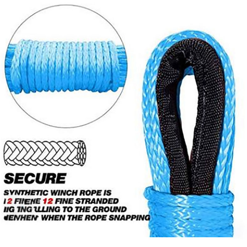 7700LBs Gervė Linija Kabelio Virvės Gervės Vilkimo kablio kamštis Guma keturračiams visureigiams UTV sunkvežimių visureigių priedai