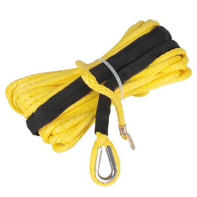 Sintetinio pluošto styginių linijos vilkimo lynas, gervės trosas 7700 svarų 1/4 colio 50 pėdų / 15 m, skirtas Jeep ATV UTV visureigiams