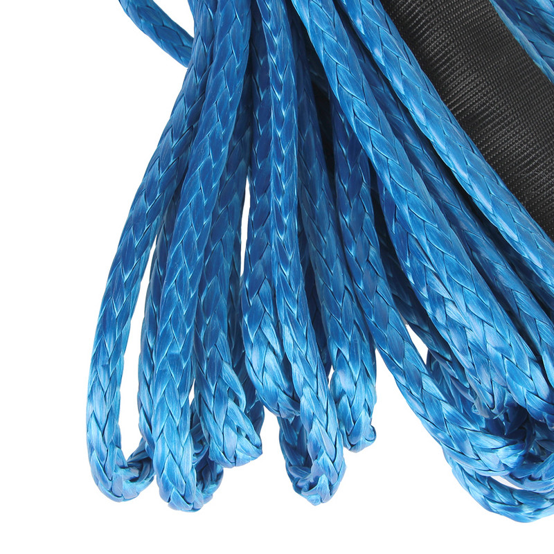 Sintetinio pluošto styginių linijos vilkimo lynas, gervės trosas 7700 svarų 1/4 colio 50 pėdų / 15 m, skirtas Jeep ATV UTV visureigiams