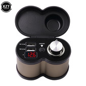 Motorkerékpár QC 3.0 Quick Charge 5V 3.0A/1.5A Dual USB szivargyújtó telefontöltő feszültség kijelzővel be/ki kapcsolással