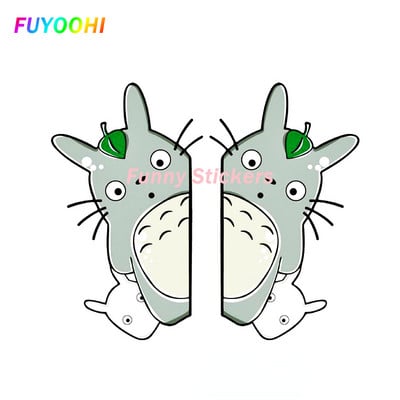 Autocolante de joacă FUYOOHI 2 X Desene animat drăguț Totoro Autocolant pentru ușă mașină Decal Auto camion Rv Fereastra Vinil Decal autocolant grafic