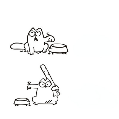 Rongchen Trading Autocolant pentru mașină Creativitate Pisica Hrănire Desene animat Cap de combustibil pentru mașină Impermeabil Protecție solară Decalcomanii Accesorii PVC