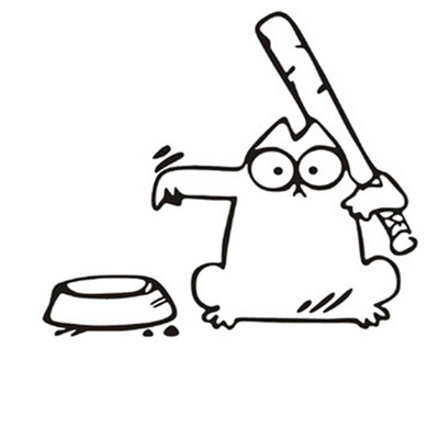 Rongchen Trading Autocolant pentru mașină Creativitate Pisica Hrănire Desene animat Cap de combustibil pentru mașină Impermeabil Protecție solară Decalcomanii Accesorii PVC