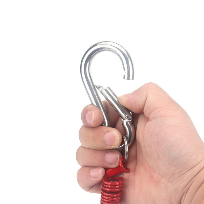 ΝΕΟ Ταξιδιωτικό τρέιλερ Anti-Lost Cable Coiled Easy Installation with Spring Clip Safety Breakaway Cable Camping Car