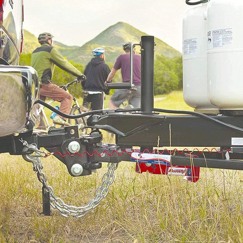 ΝΕΟ Ταξιδιωτικό τρέιλερ Anti-Lost Cable Coiled Easy Installation with Spring Clip Safety Breakaway Cable Camping Car