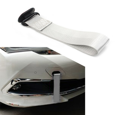 Curea de remorcare a mașinii, 8 culori, curea de frânghie, cârlig universal pentru bara de protecție spate/față