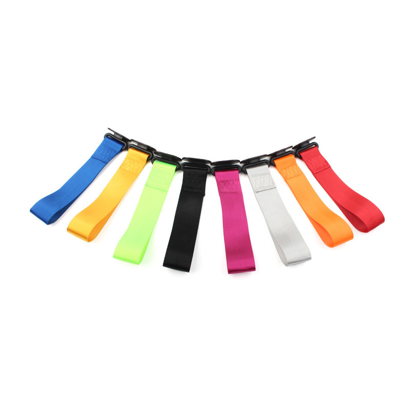 Curea de remorcare a mașinii, 8 culori, curea de frânghie, cârlig universal pentru bara de protecție spate/față