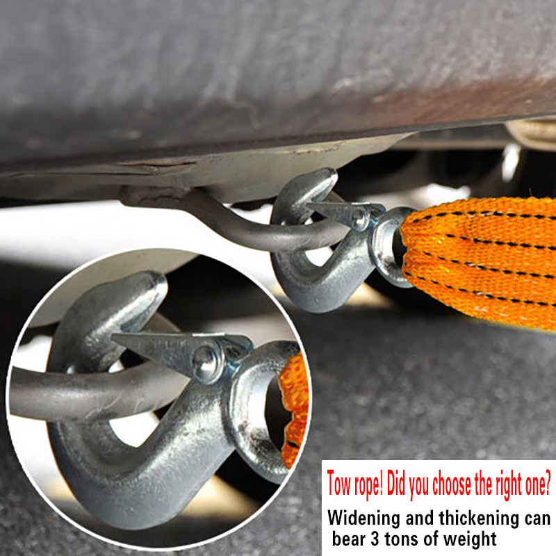 3M sunkiasvorių 5 tonų automobilio vilkimo trosas, vilkimo lyno juostos kabliukai furgono kelio atstatymas, skirtas Audi/Benz/Buick/Skoda/Mazda/Ford/Toyota/BMW