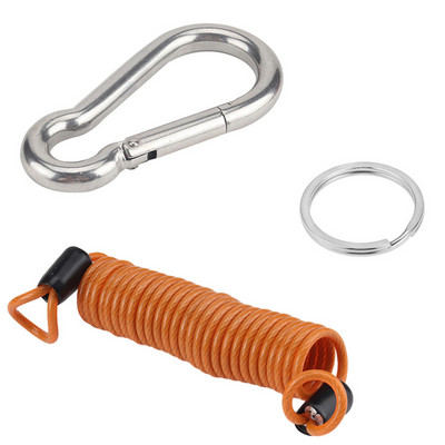 Apsaugos nuo kritimo / nuo kritimo jungtis RV valtims ir daugiau RV priekabos saugos elastinė virvė SS draudimo sagtis, spyruoklinis kablys 80 mm