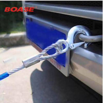 Steel wire rope for automobile towing rope truck thickened trailer rope towing belt 5T 4m olecranon hook PP package