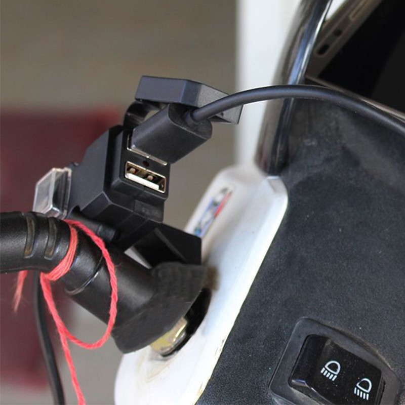 Ghidon de motocicletă 12V-24V Port USB dublu Adaptor încărcător rezistent la apă Priză de alimentare pentru iPhone Samsung Accesorii Moto