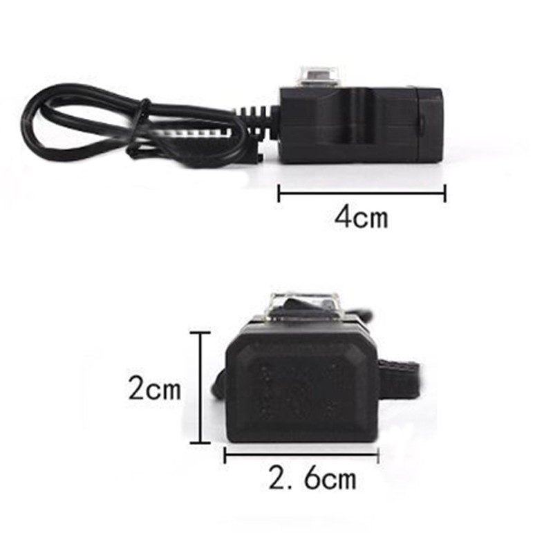 Ghidon de motocicletă 12V-24V Port USB dublu Adaptor încărcător rezistent la apă Priză de alimentare pentru iPhone Samsung Accesorii Moto