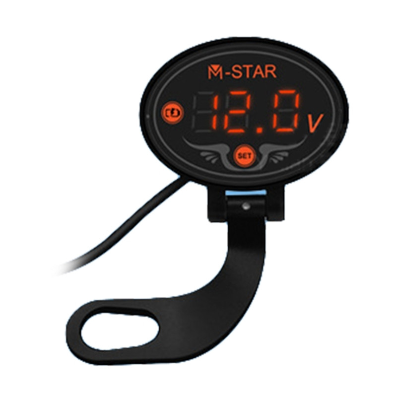 Contor de tensiune pentru motocicletă DC 9V până la 24V Voltmetru digital Afișaj LED Voltmetru rezistent la apă Indicator de înaltă precizie L41A