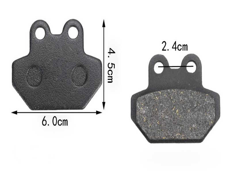 B449 motociklo priekinė galinė stabdžių trinkelė, skirta KYMCO RCK Racing King 180 pusiau metalinėms stabdžių diskų trinkelėmis
