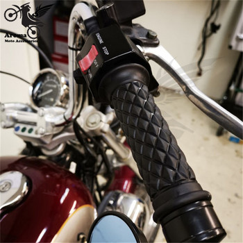 Налични 16 цвята кафяво червено черно горещо ретро Cafe racer части 22MM 25MM гумена мотоциклетна ръкохватка за honda suzuki yamaha harley softail sportster prince cruise moto кормило дръжки на мотоциклет