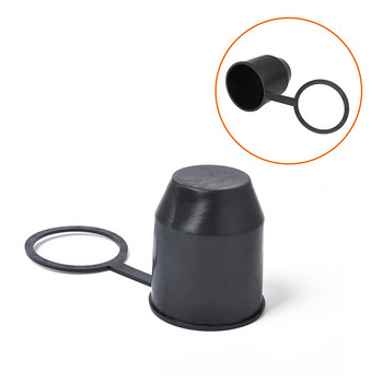 Универсален 50 мм автоматичен теглич Сферичен капак Черен теглич Защитен капак на топката за теглич PVC Аксесоари за автомобили
