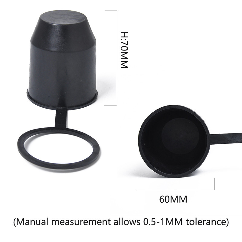 Univerzálny 50mm kryt gule na ťažné zariadenie, čierny ochranný kryt na ťažné zariadenie, PVC autodoplnky