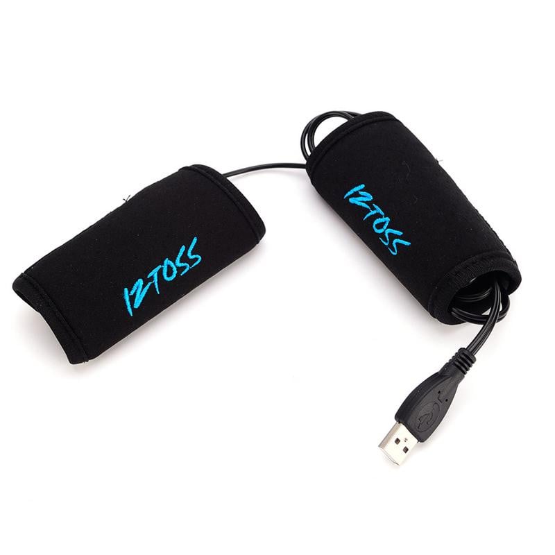 Jeden pár vyhrievaných rukovätí na riadidlá motocykla s USB konektorom a spínačmi regulácie teploty