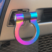 1 buc. Cârlig de remorcă exterior din aliaj de aluminiu pentru modificarea mașinii inel metalic rotund pentru remorcă inel universal pentru bara de protecție față