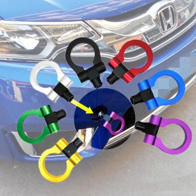 1 buc. Cârlig de remorcă exterior din aliaj de aluminiu pentru modificarea mașinii inel metalic rotund pentru remorcă inel universal pentru bara de protecție față