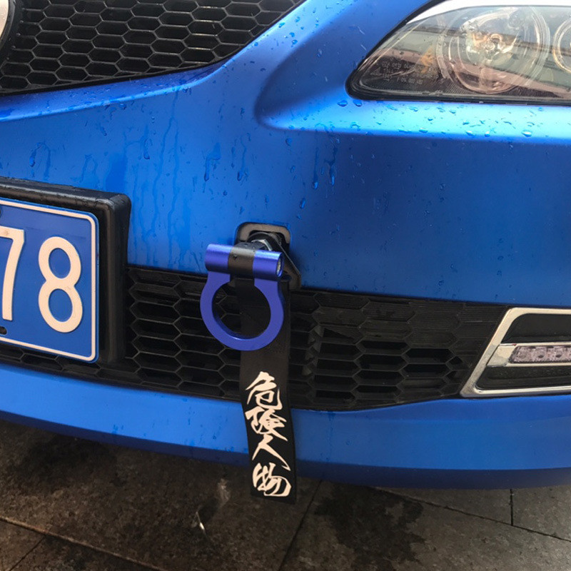 1 buc. Cârlig de remorcă exterior din aliaj de aluminiu pentru modificarea mașinii inel metalic rotund pentru remorcă inel universal pentru bara de protecție față