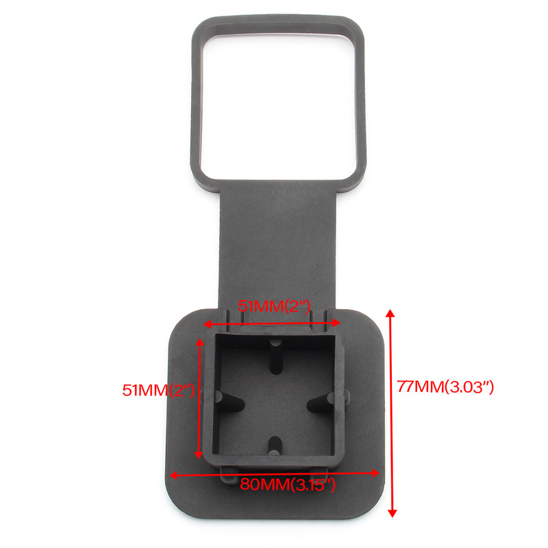 Ochranný kryt do auta, prachotesná zástrčka, štvorcové ústa, hák na príves, krytka zástrčky, trakcia, štvorcové ústa, ochranný kryt pre väčšinu áut