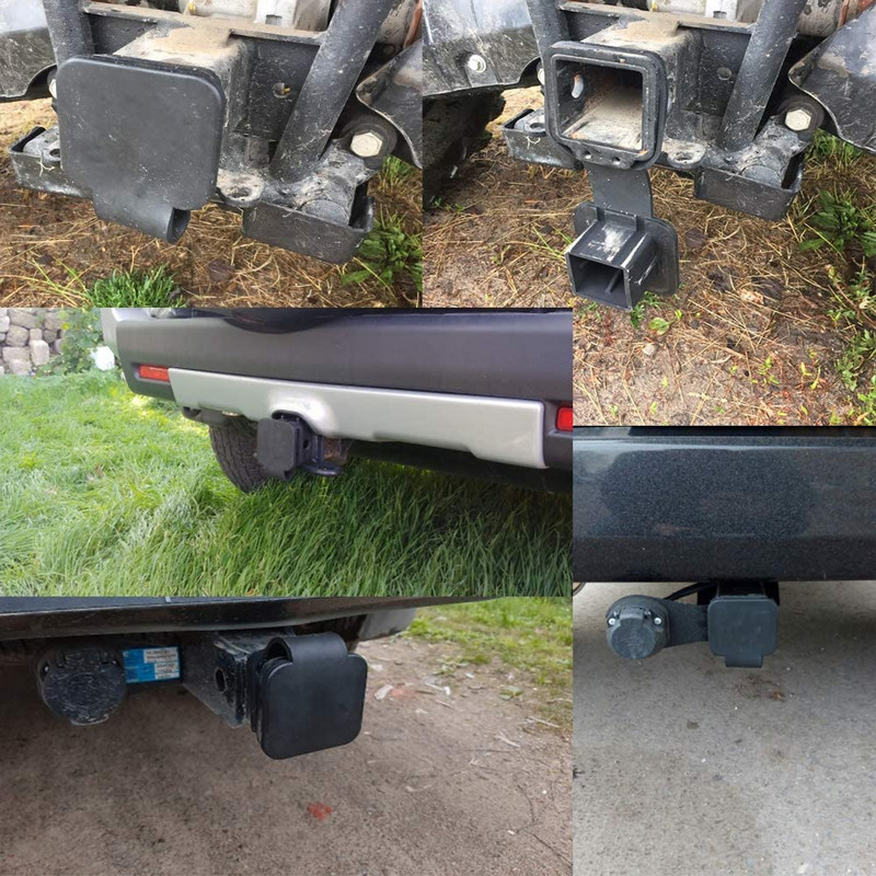 Ochranný kryt do auta, prachotesná zástrčka, štvorcové ústa, hák na príves, krytka zástrčky, trakcia, štvorcové ústa, ochranný kryt pre väčšinu áut