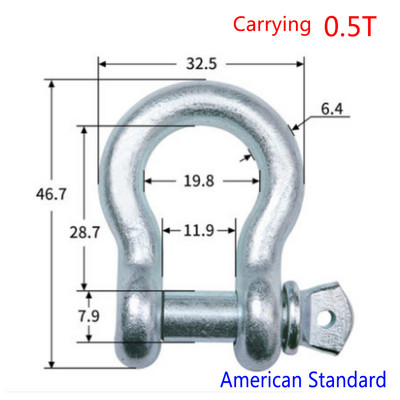 5 ks/sada vysokopevnostných U-skrutiek, lukových strmeňov typu U, závesných skrutiek, lanových skrutiek, strmeňov, manžetových gombíkov, 0,5T/0,75T/1T/1,5T/2T (tony)