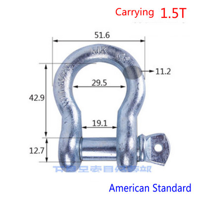 5 ks/sada vysokopevnostných U-skrutiek, lukových strmeňov typu U, závesných skrutiek, lanových skrutiek, strmeňov, manžetových gombíkov, 0,5T/0,75T/1T/1,5T/2T (tony)
