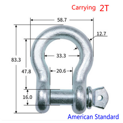 5 ks/sada vysokopevnostných U-skrutiek, lukových strmeňov typu U, závesných skrutiek, lanových skrutiek, strmeňov, manžetových gombíkov, 0,5T/0,75T/1T/1,5T/2T (tony)