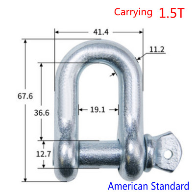 5 ks/sada vysokopevnostných U-skrutiek, lukových strmeňov typu U, závesných skrutiek, lanových skrutiek, strmeňov, manžetových gombíkov, 0,5T/0,75T/1T/1,5T/2T (tony)