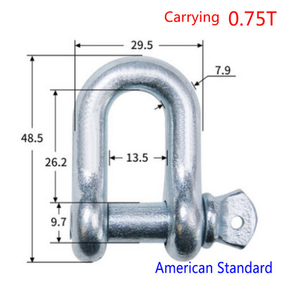 5 ks/sada vysokopevnostných U-skrutiek, lukových strmeňov typu U, závesných skrutiek, lanových skrutiek, strmeňov, manžetových gombíkov, 0,5T/0,75T/1T/1,5T/2T (tony)