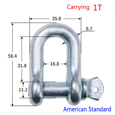 5 ks/sada vysokopevnostných U-skrutiek, lukových strmeňov typu U, závesných skrutiek, lanových skrutiek, strmeňov, manžetových gombíkov, 0,5T/0,75T/1T/1,5T/2T (tony)