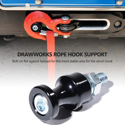 Dodaci za automobile Srebrni stalak za užad za vitlo Čelik za 3/8 1/2 Clevis Slip Polupovezana kuka za vitlo 10" Nosač vijaka Hawse Fairlead