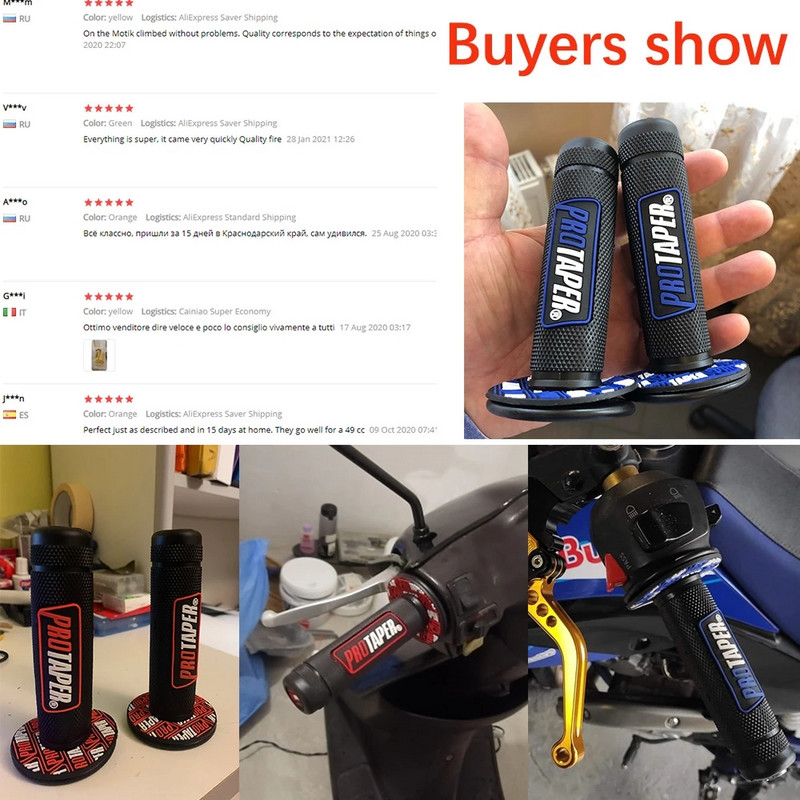 Käepideme käepide Mootorratta juhtraua käepide Protaper Dirt Pit Bike Motocross 7/8" kummist geelkäepidemed piduri käepidemed 10 värvi
