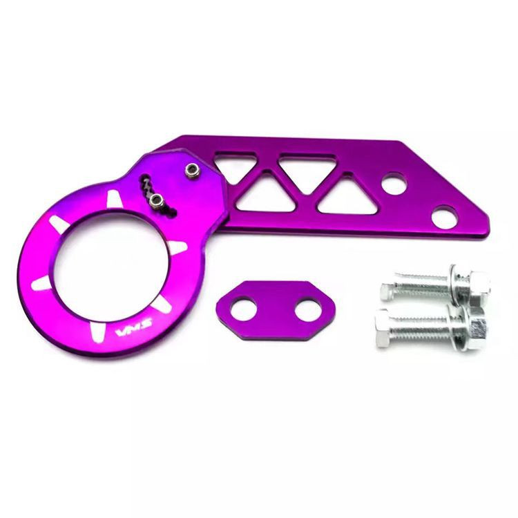 Accesorii pentru vehicule Vms Cârlige de remorcare din spate de curse pentru mașină din aluminiu, inel de remorcă pliabil, reglabil, 6 culori pentru majoritatea Honda Acura